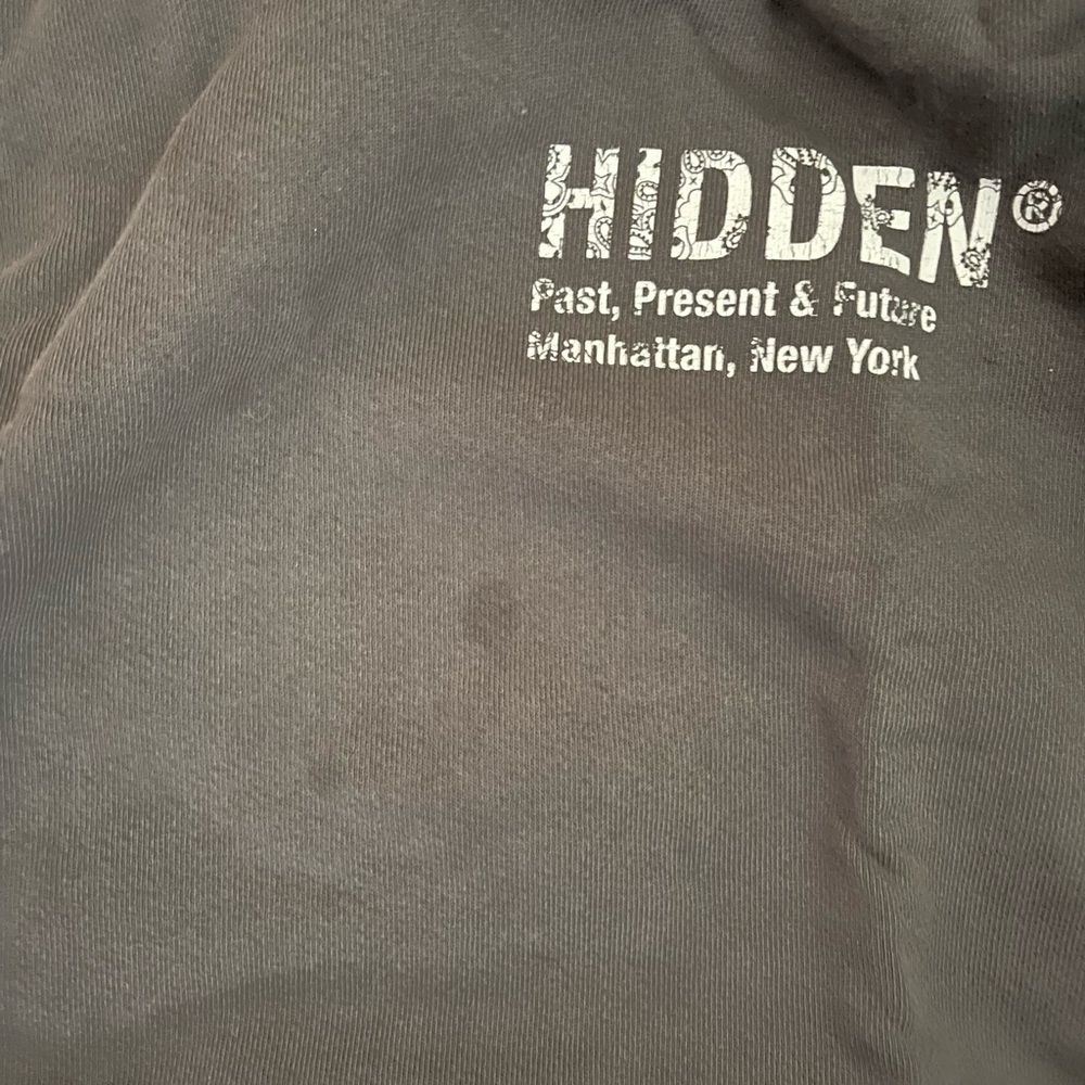 Hidden hoodie dark grey size medium men’s